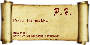 Polz Harmatka névjegykártya